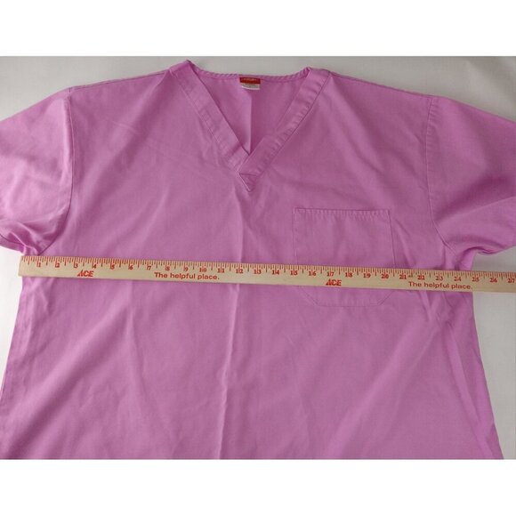 Lot Of 2 Mixed Brands Women's V Neck Multicolor,  Pink Scrub Tops Size L - Picture 12 of 16